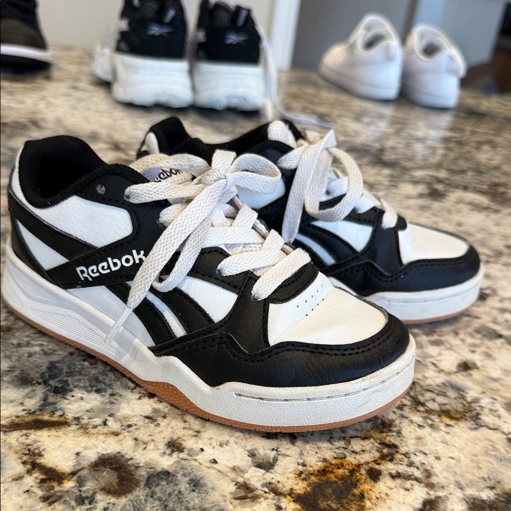 Reebok Kids Black and White Sneakers